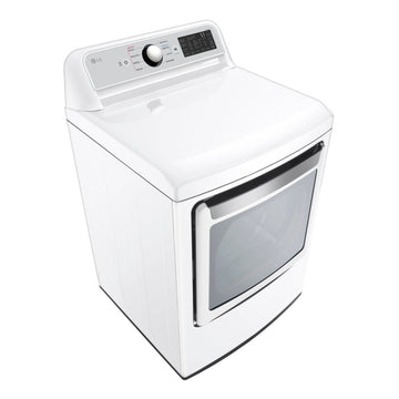 LG DLE7400WE 7.3 cu. ft. Smart WiFi Enabled Front Load Electric Dryer with Easy Load Door and Sensor Dry Technology - White, ENERGY STAR certified