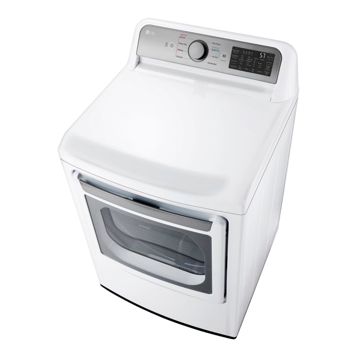 Secadora eléctrica LG DLE7400WE de carga frontal, 7,3 pies cúbicos, con WiFi inteligente, puerta de carga fácil y tecnología de secado por sensor, color blanco, con certificación ENERGY STAR