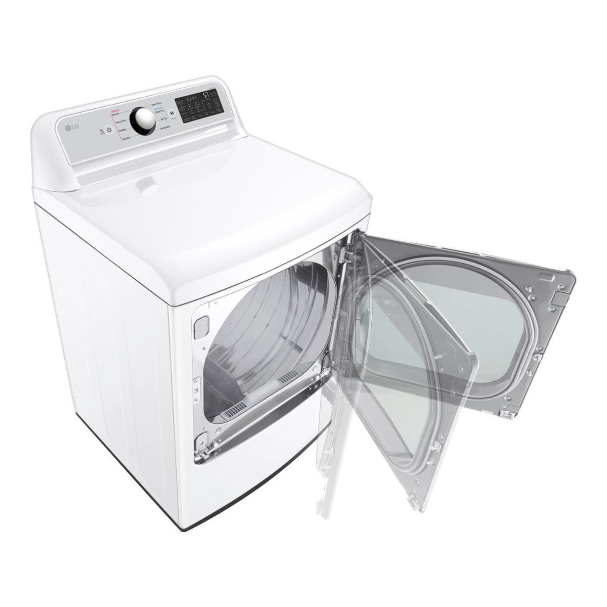 Secadora eléctrica LG DLE7400WE de carga frontal, 7,3 pies cúbicos, con WiFi inteligente, puerta de carga fácil y tecnología de secado por sensor, color blanco, con certificación ENERGY STAR