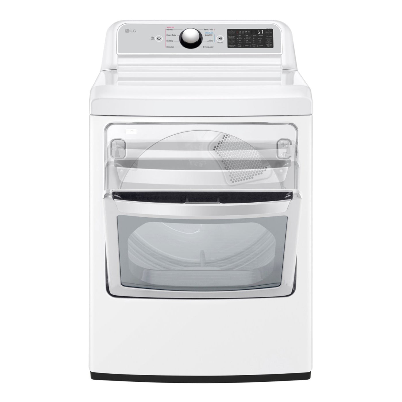 Secadora eléctrica LG DLE7400WE de carga frontal, 7,3 pies cúbicos, con WiFi inteligente, puerta de carga fácil y tecnología de secado por sensor, color blanco, con certificación ENERGY STAR