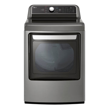 Secadora a gas inteligente LG DLG7401VE EasyLoad de 7,3 pies cúbicos - Acero color grafito