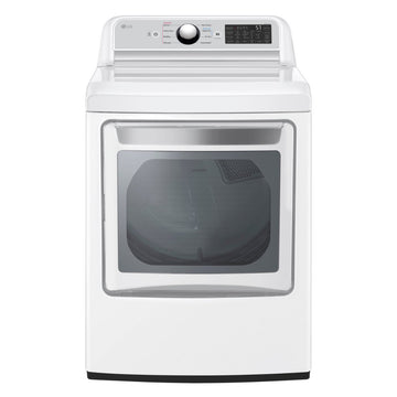 Secadora a gas inteligente LG DLG7401WE EasyLoad de 7,3 pies cúbicos, color blanco