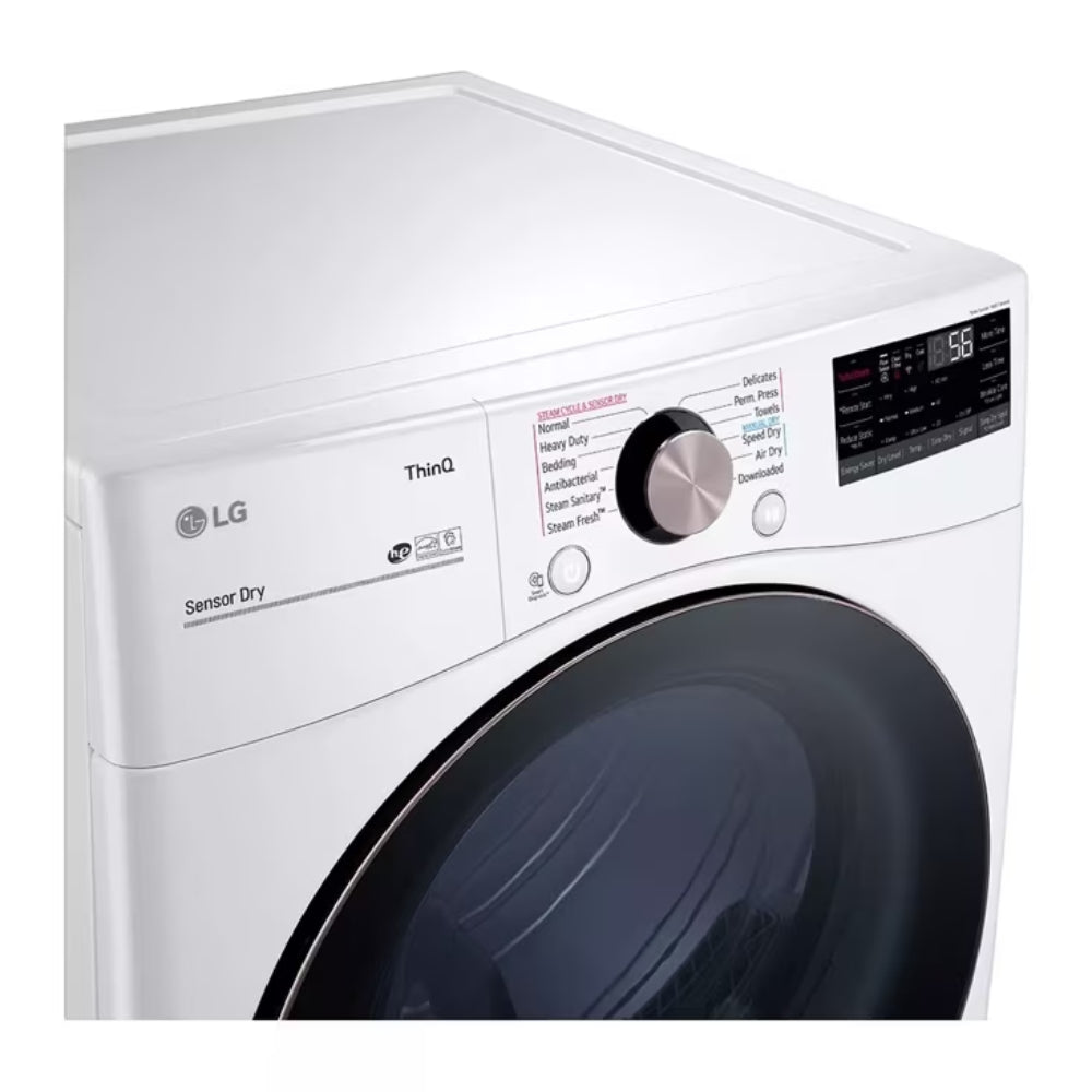 LG DLGX4001W 7.4 cu. ft. Smart Front Load Gas Dryer with TurboSteam and Built-in Intelligence - White