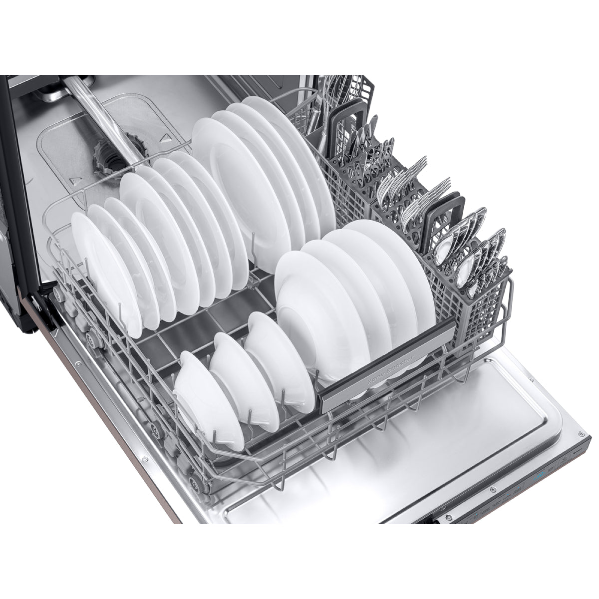 Samsung Bespoke DW80R9950UT 24" Smart 39dBA Dishwasher with Linear Wash - Fingerprint Resistant Tuscan Steel - Curacao