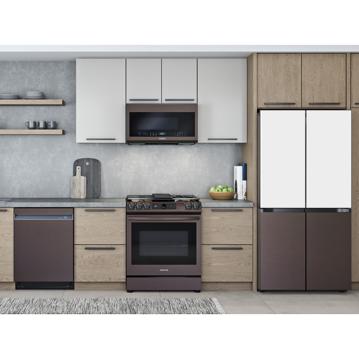 Samsung Bespoke DW80R9950UT 24" Smart 39dBA Dishwasher with Linear Wash - Fingerprint Resistant Tuscan Steel - Curacao