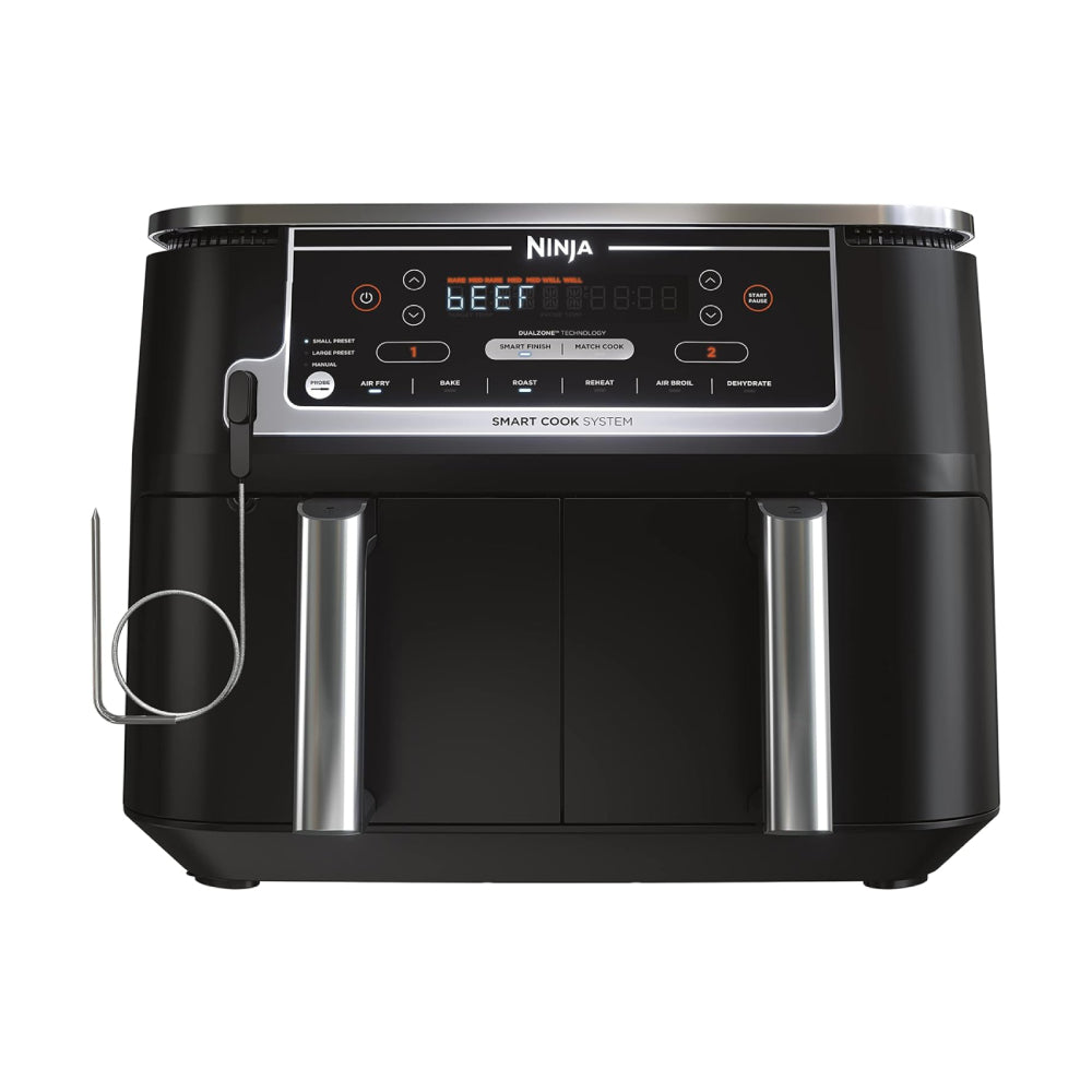 Ninja DZ550 6-in-1 Smart 10 Quart 2-Basket Air Fryer with DualZone Technology - Black