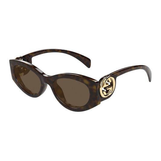 Gucci GG1691S 001 Women's Oval Solid Color Sunglasses