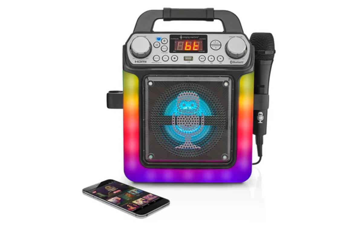 Singing Machine Groove Cube Mini Karake System- Black– Curacao