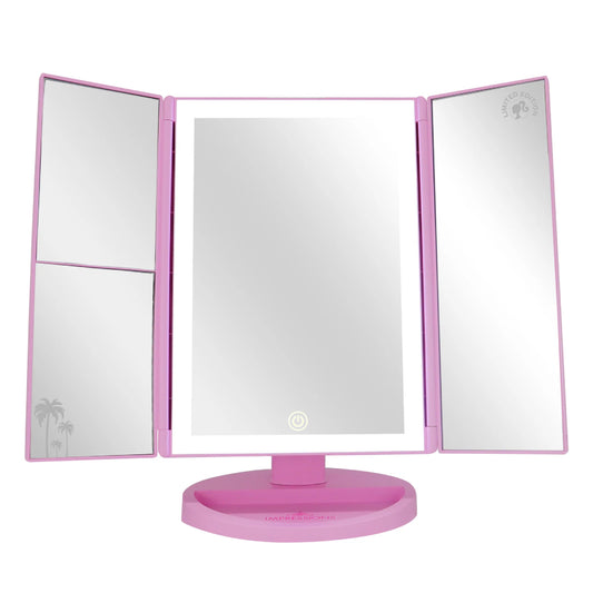 Impressions Vanity Trifold LED Makeup Mirror with Magnification - Tri-Tone