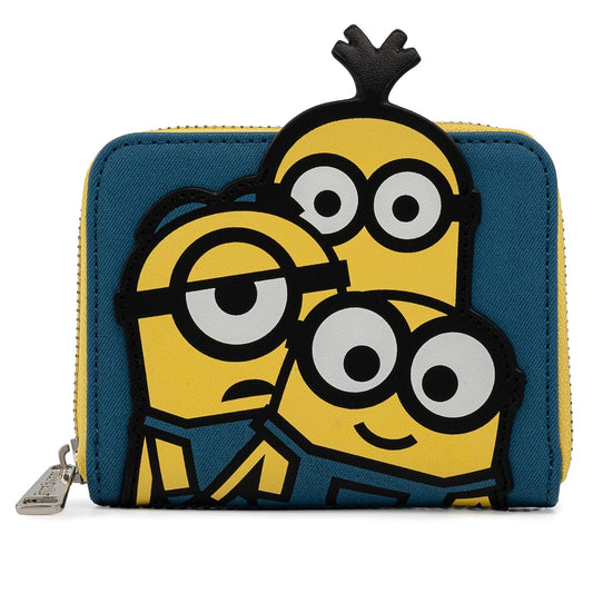 Loungefly Minions Triple Minion Bello Zip Around Wallet