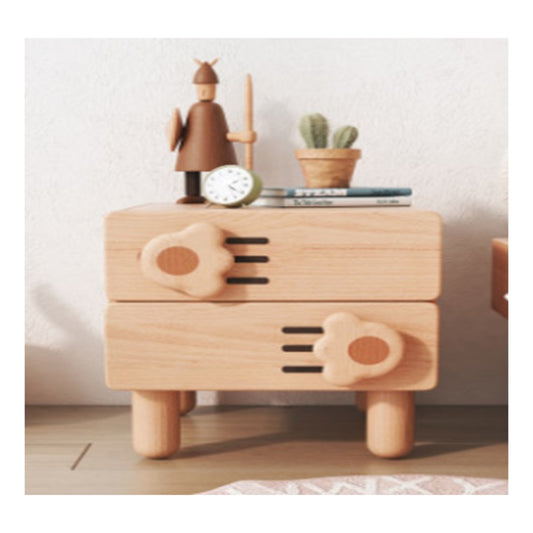 Bear Wooden Nightstand with Two Drawers by Best Home