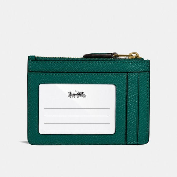 Coach Box Program Crossgrain Mini ID Skinny Wallet