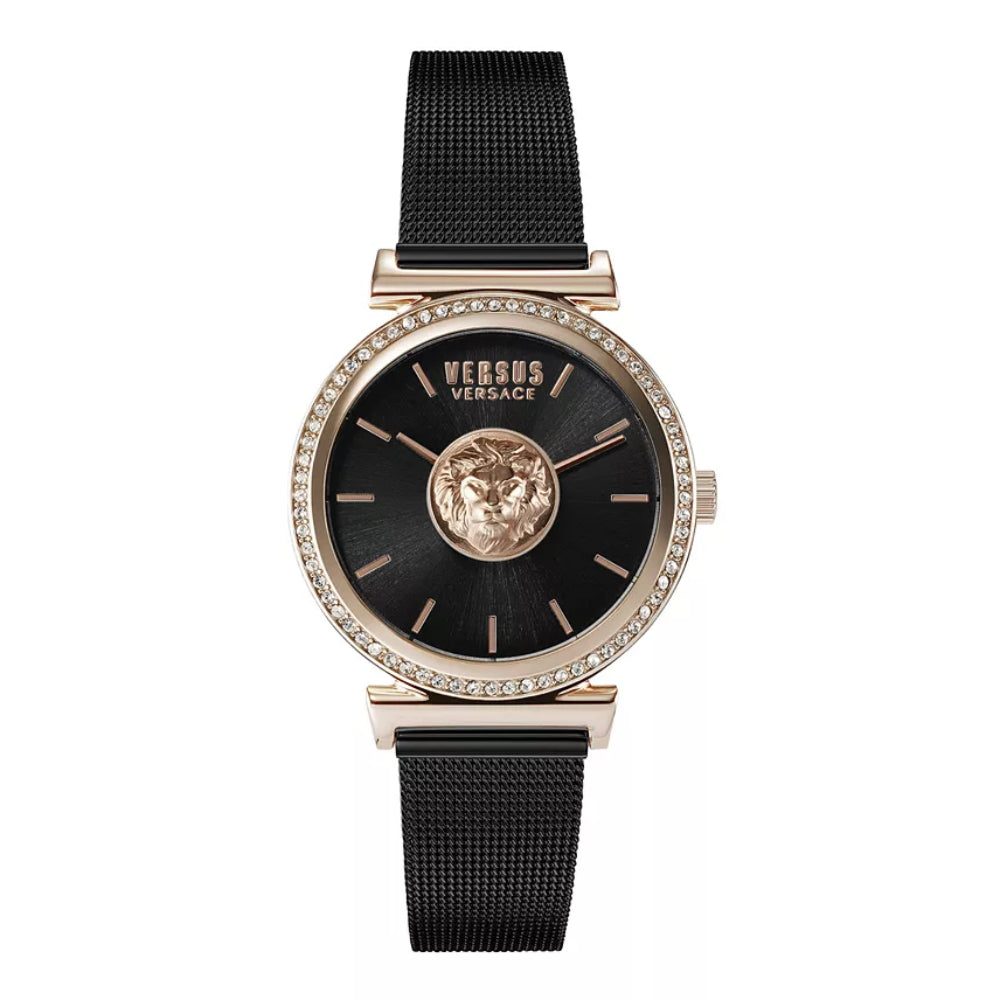 Versus Versace Brick Lane Women's 34 mm Bracelet Watch - Black Dial