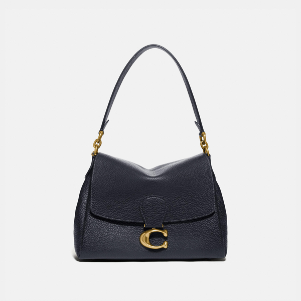 Pebble Leather C May Bag Color: Black