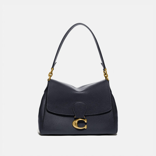 Pebble Leather C May Bag Color: Black