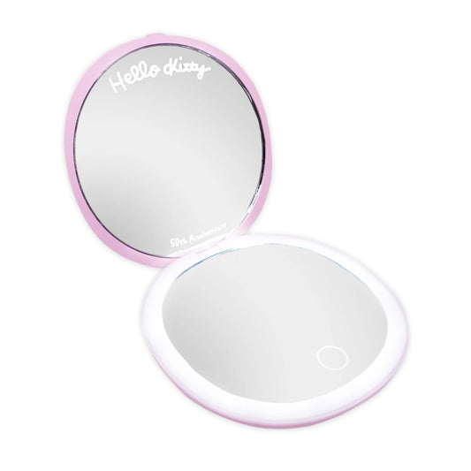 Impressions Vanity Hello Kitty 50th LED Compact Mirror - Pink/Purple