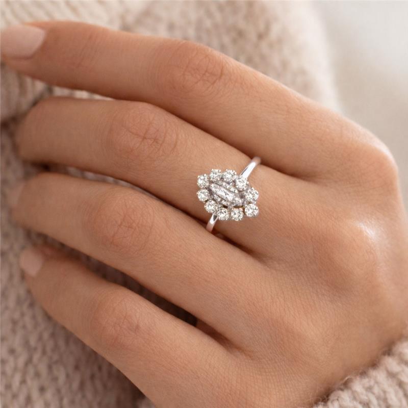 Shy Creation Grace 0.26 ct. Diamond Baguette Ring - Size 7