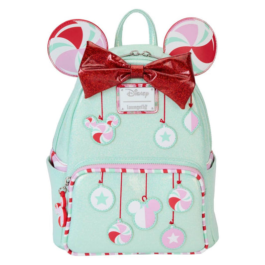 Loungefly Disney Minnie Holiday Ornaments Mini Backpack - Peppermint