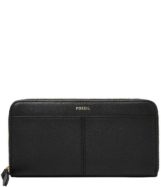 Fossil Tara Zip Around Leather Clutch Wallet