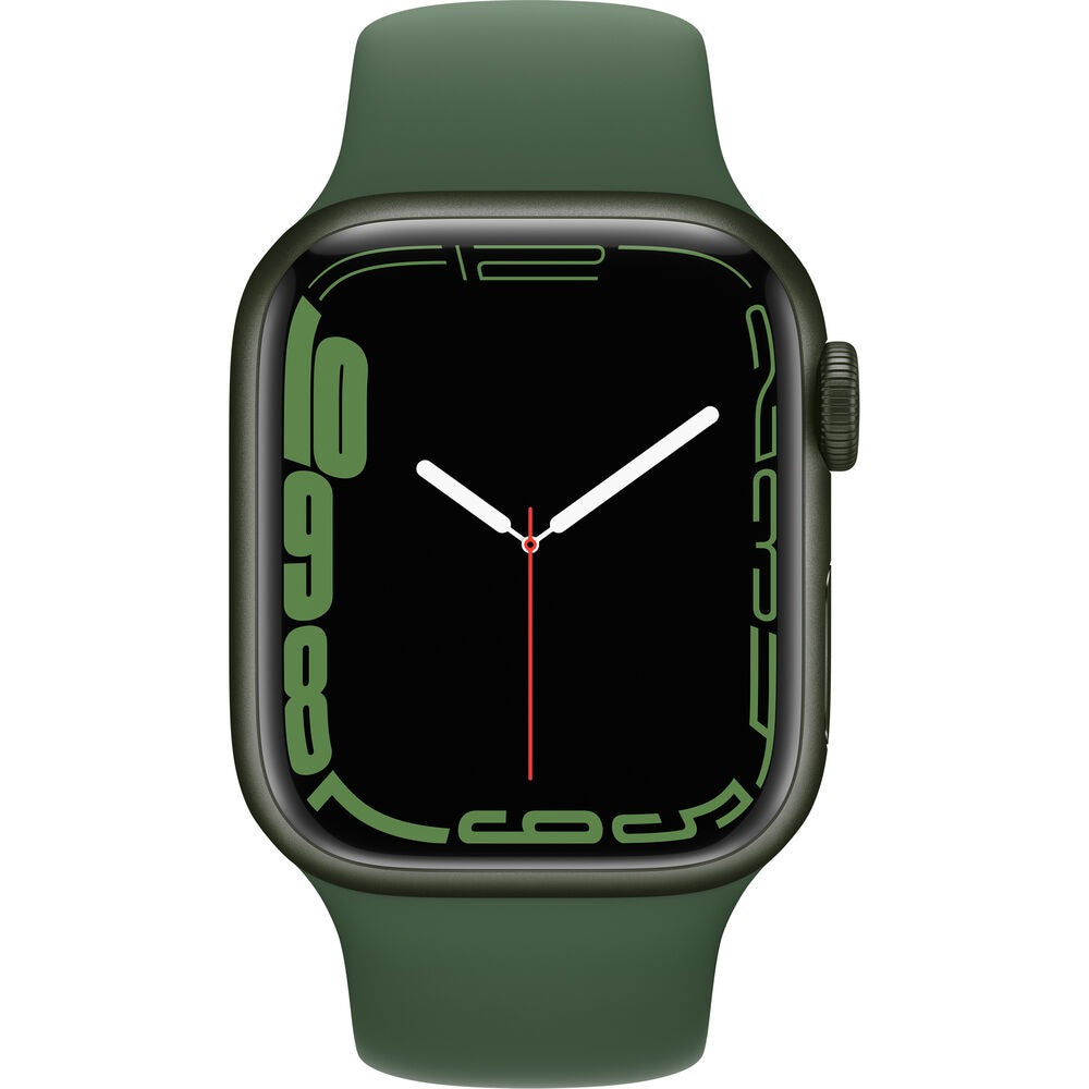 Apple Watch Series 7 (GPS) 41mm Green Aluminum Case with Clover Sport Band - Green