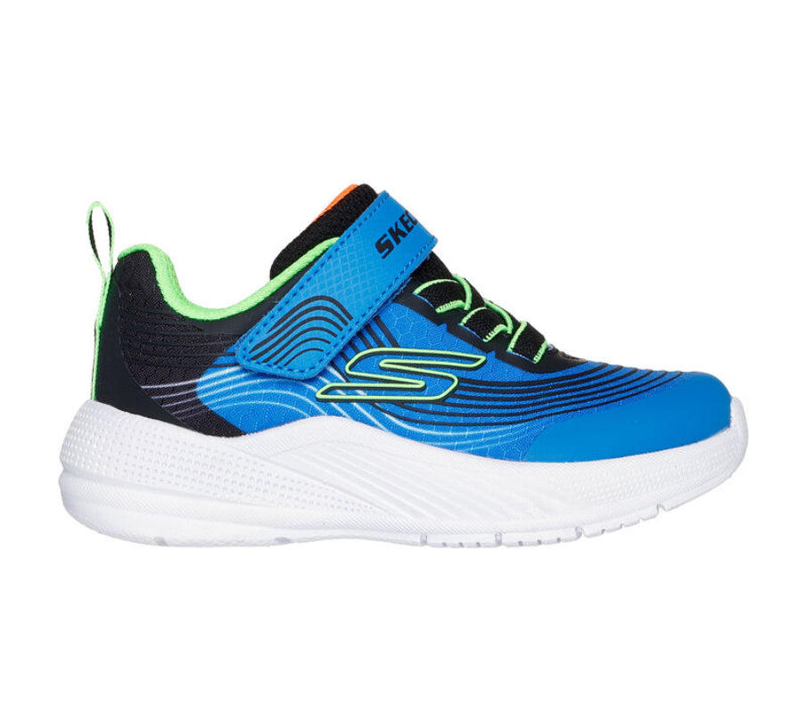 Skechers Boy's Microspec Advance Shoes (Size 5) - Blue/Lime