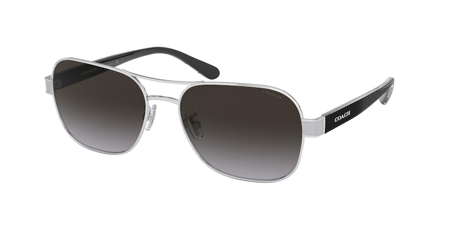 Coach Silver Dark Grey Gradient Sunglasses