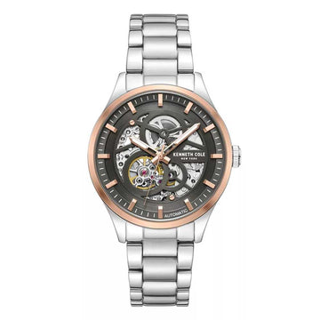 Kenneth Cole New York Automatic Men's 42mm Silver Bracelet Watch - Warm Gray Dial