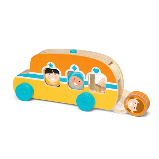 Melissa and Doug GO Tots Roll and Ride Bus (4 Pieces)
