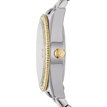 Fossil Scarlette Mini Women's 32mm Two-Tone Bracelet Watch - Silver Dial