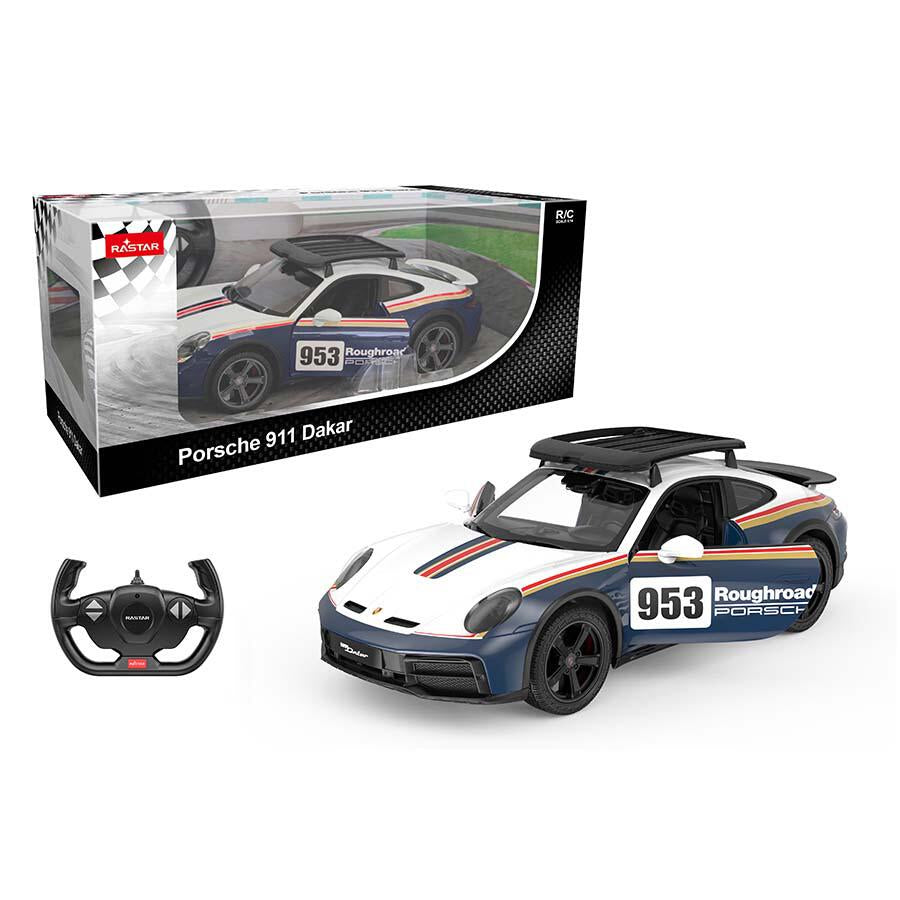 Racing Sport Porsche ラジコンカー 176 Rastar 1:14 Porsche 911 Dakar Remote Control Car– Curacao