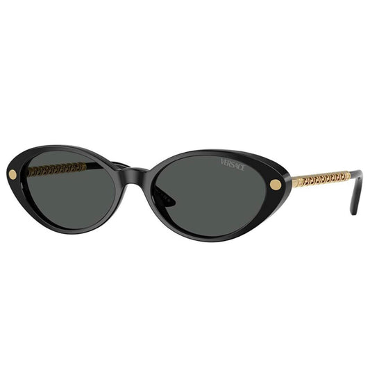 Versace VE446954GB1 Women's Oval Solid Color Sunglasses