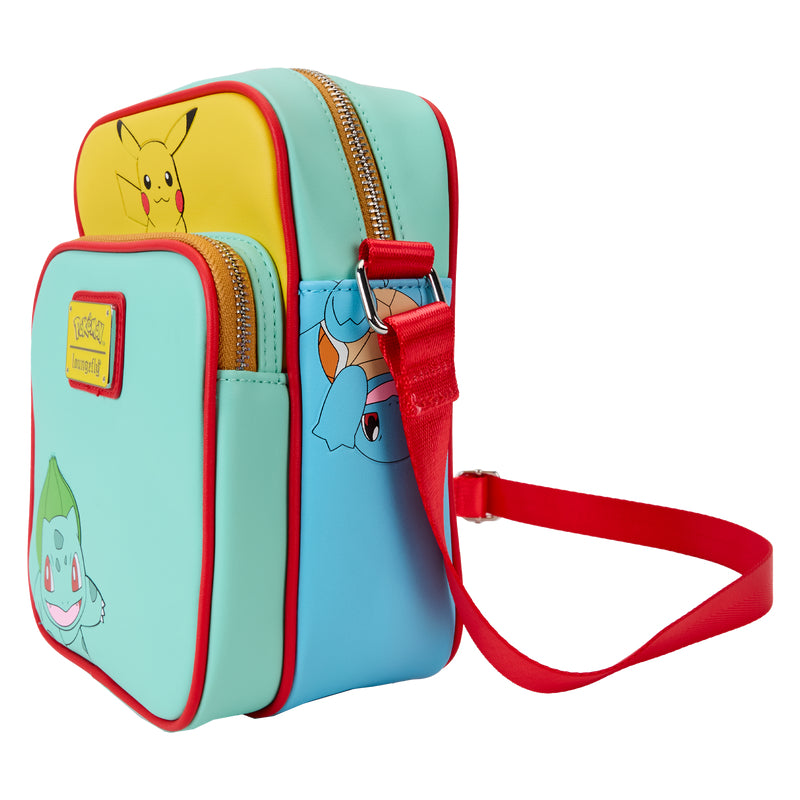 Loungefly Pokémon Color Block Starters Crossbody Bag - Multicolor