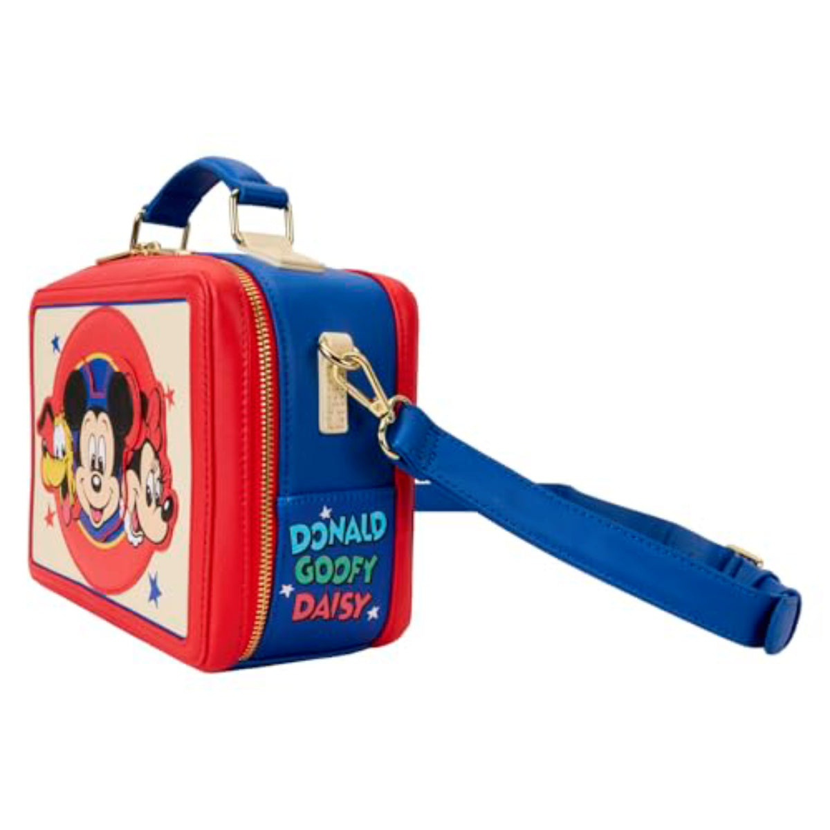 Disney Mickey and Friends Classic Lunchbox Crossbody Bag - Red/Blue