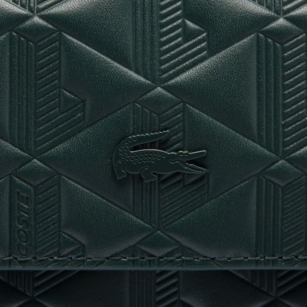 Lacoste Maheki Embossed Shoulder Bag - Green