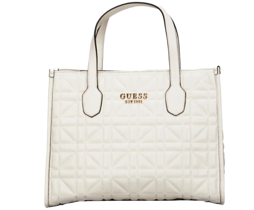 GUESS silvana tote bag - white