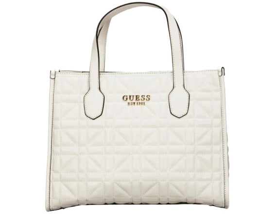 GUESS silvana tote bag - white