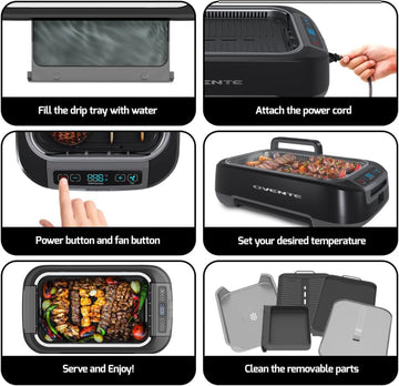 Ovente SGR85B  Indoor Electric Grill - Black