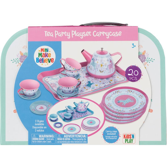 Kids N Play 20-Piece Tea Set with Carry Case - Unicorn