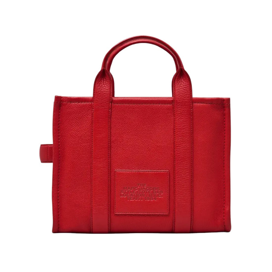 Marc Jacobs The Leather Medium Tote Bag - True Red