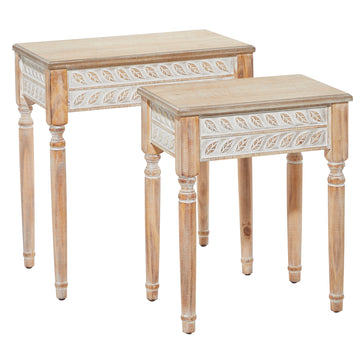Farmhouse Accent Table Set of 2 by UMA Enterprises
