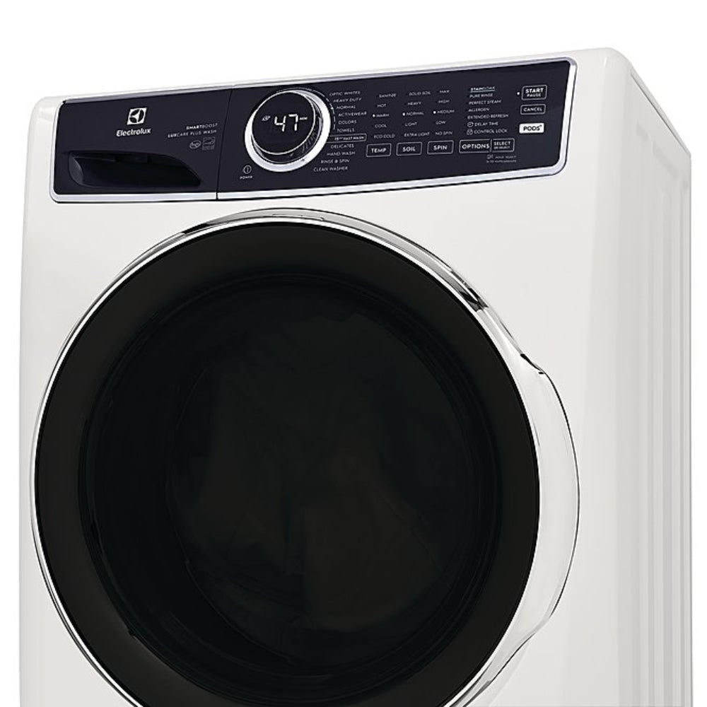 Secadora a gas de carga frontal Electrolux ELFG7637AW de 8,0 pies cúbicos con Smart Boost, color blanco