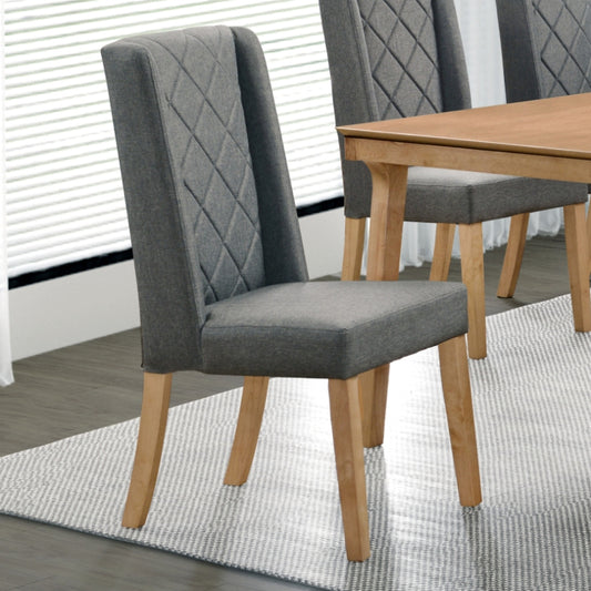Silla de comedor tapizada sin brazos de Best Home, color gris