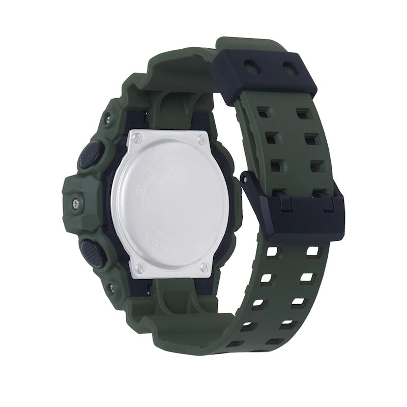 Reloj Casio G-Shock para hombre, de 51 mm, con correa de resina negra y esfera verde oliva 