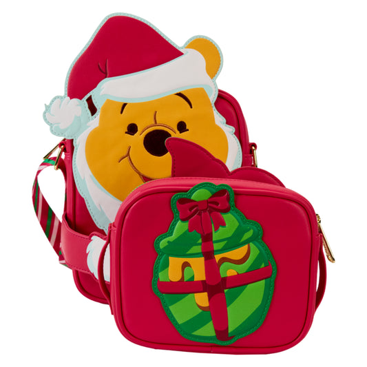 Loungefly Disney Winnie The Pooh and Piglet Santa Crossbuddies Cosplay Crossbody Bag - Multicolor