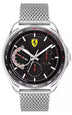 Ferrari Speed Racer Men's 44mm Quartz Stainless Steel Silver Bracelet Watch - Black Dial - Curacao