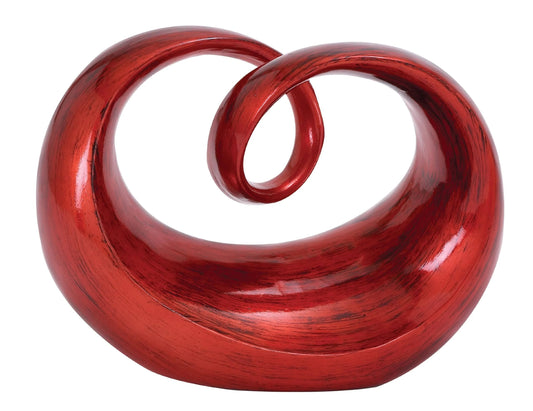 Polystone Abstract Sculpture - Red