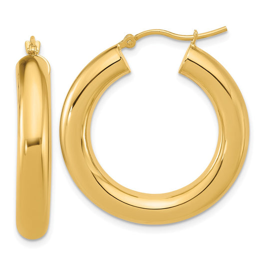 14K Leslie's Women's 5mm Hoop Earrings in 14k Yellow Gold