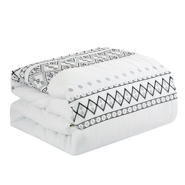 ESCA Laadan Queen Size Comforter Set (7- Pieces) - Black/White