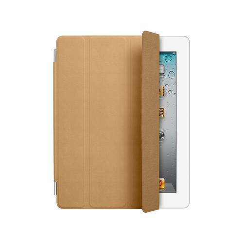 Funda de cuero inteligente para iPad 2/3/4 de Apple, color tostado