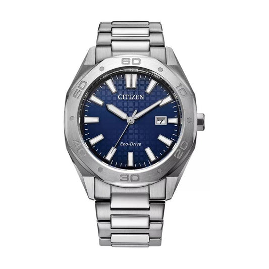 Citizen Eco-Drive Odyn Men's 41mm Silver Bracelet Watch - Blue Dial